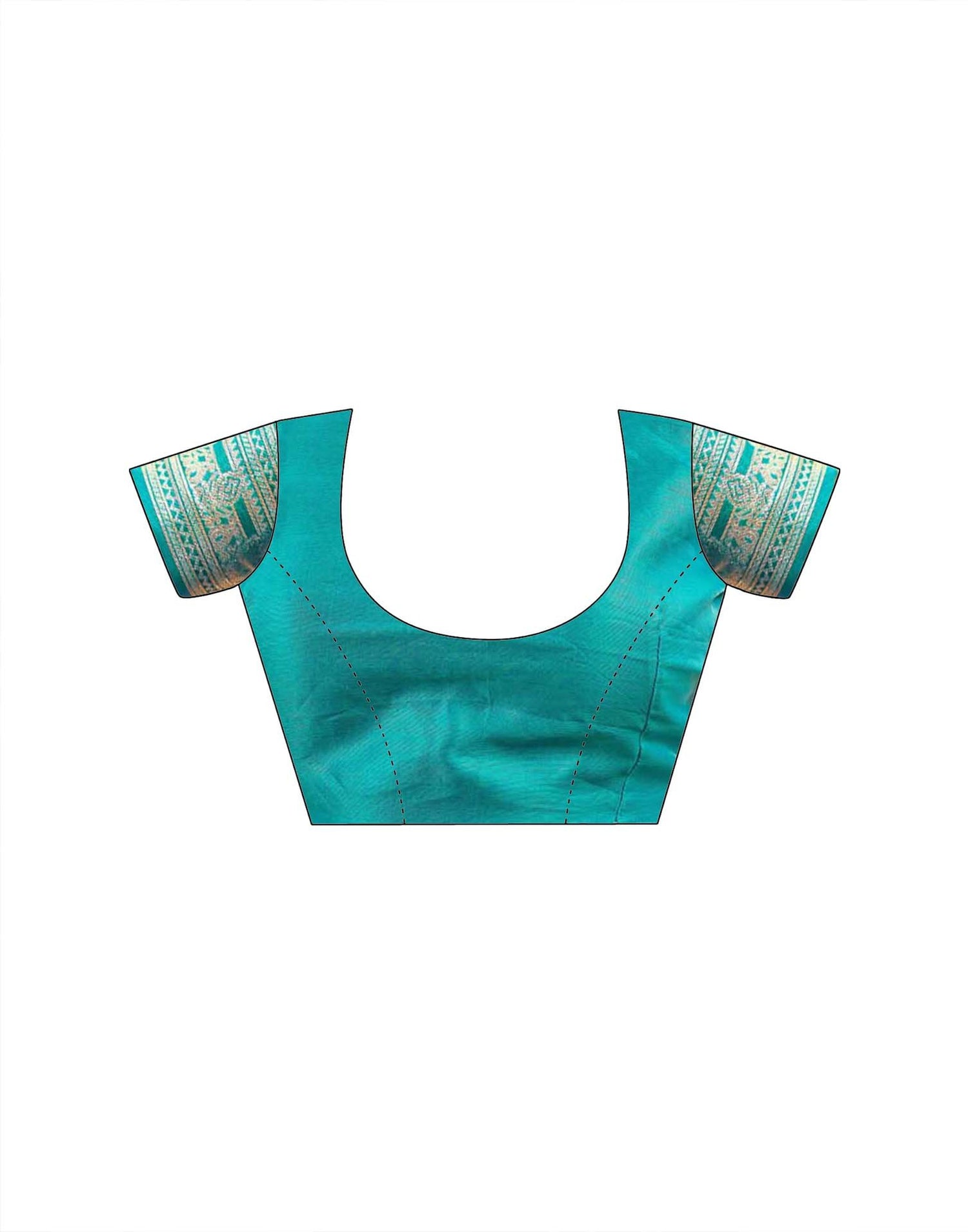 Teal Green Silk Woven Banarasi Saree