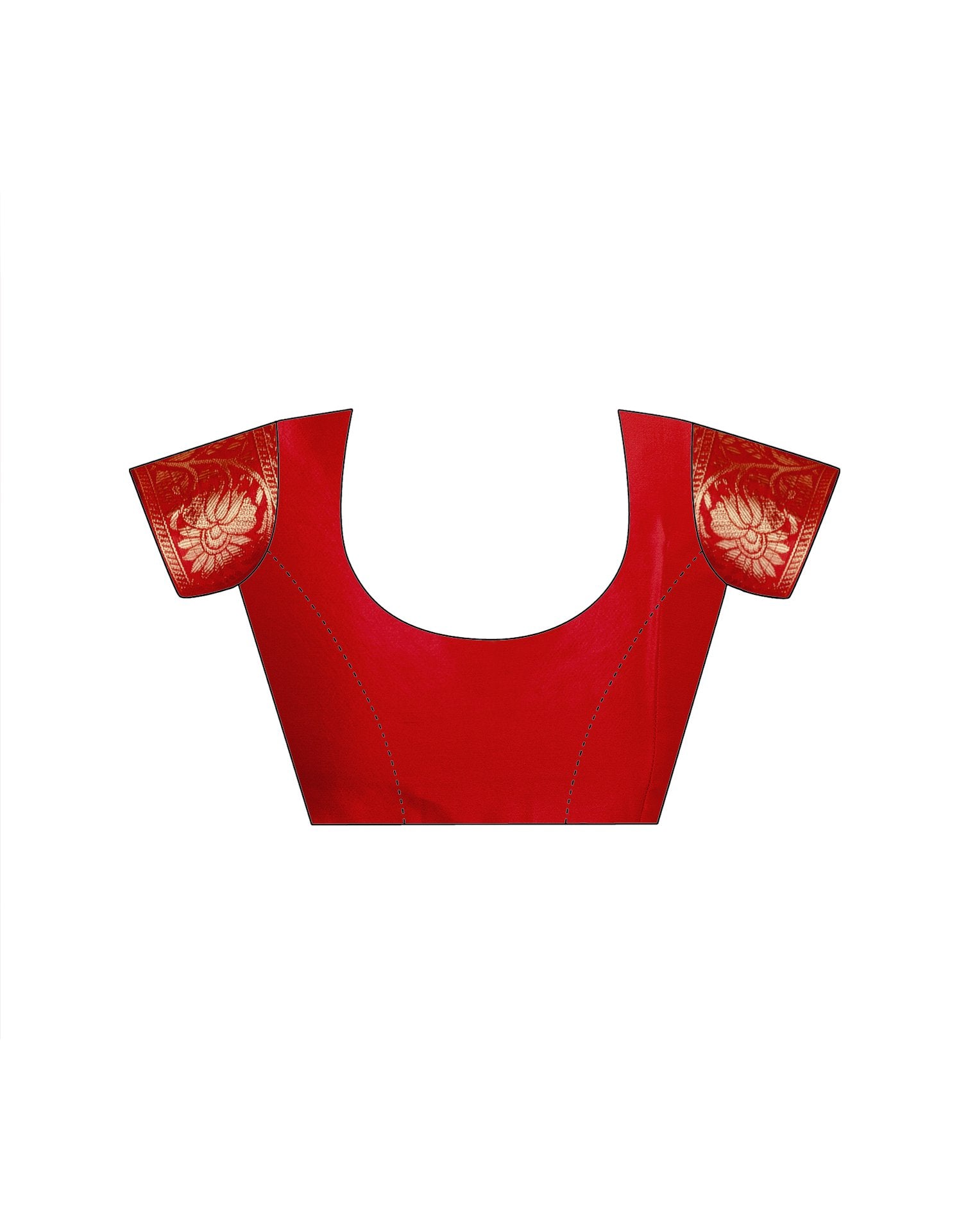 Red Silk Woven Banarasi Saree