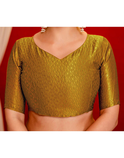 Mustard Yellow Silk Woven Banarasi Saree