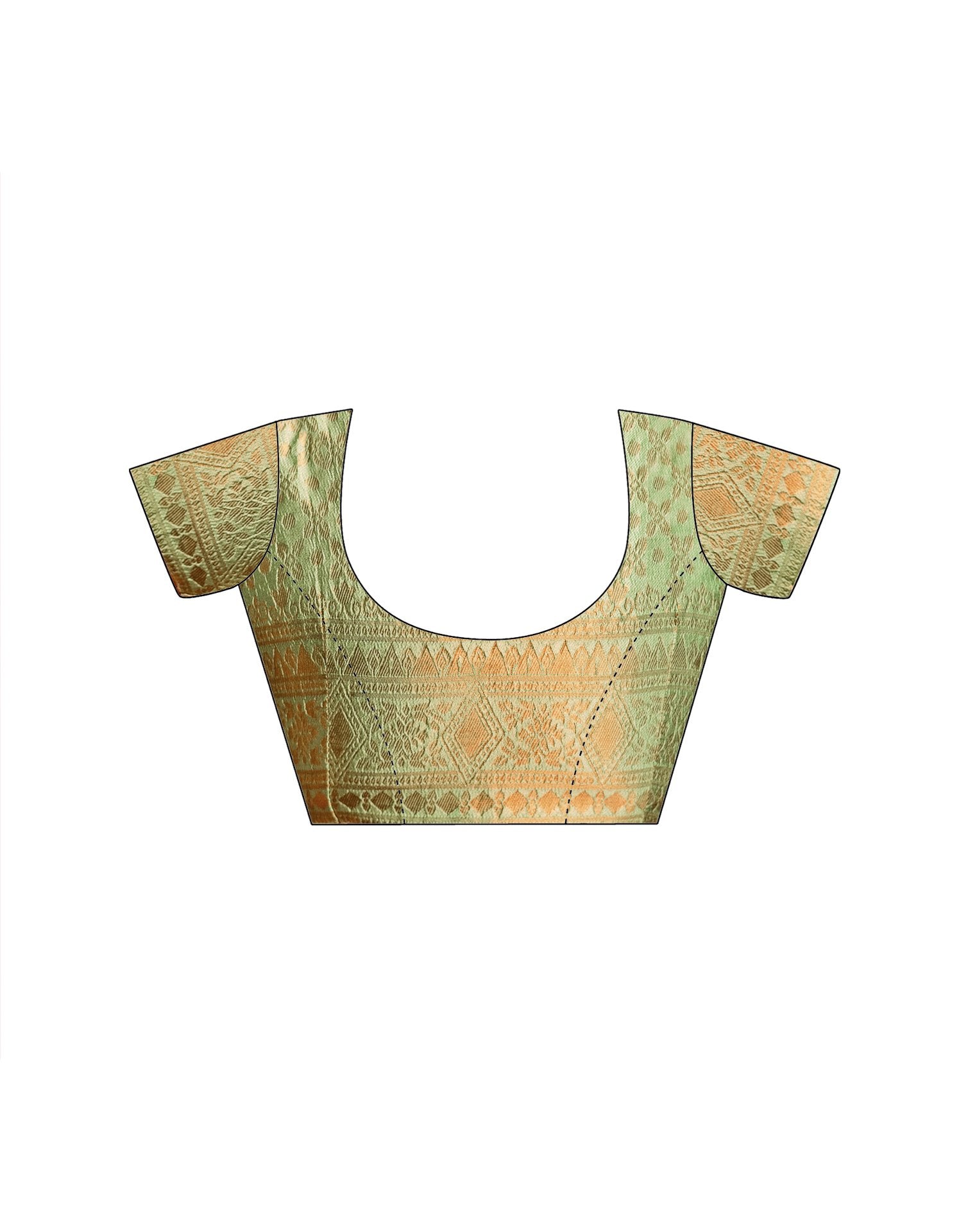 Mint Green Silk Woven Banarasi Saree