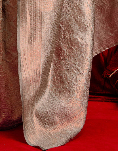 Grey Silk Woven Banarasi Saree