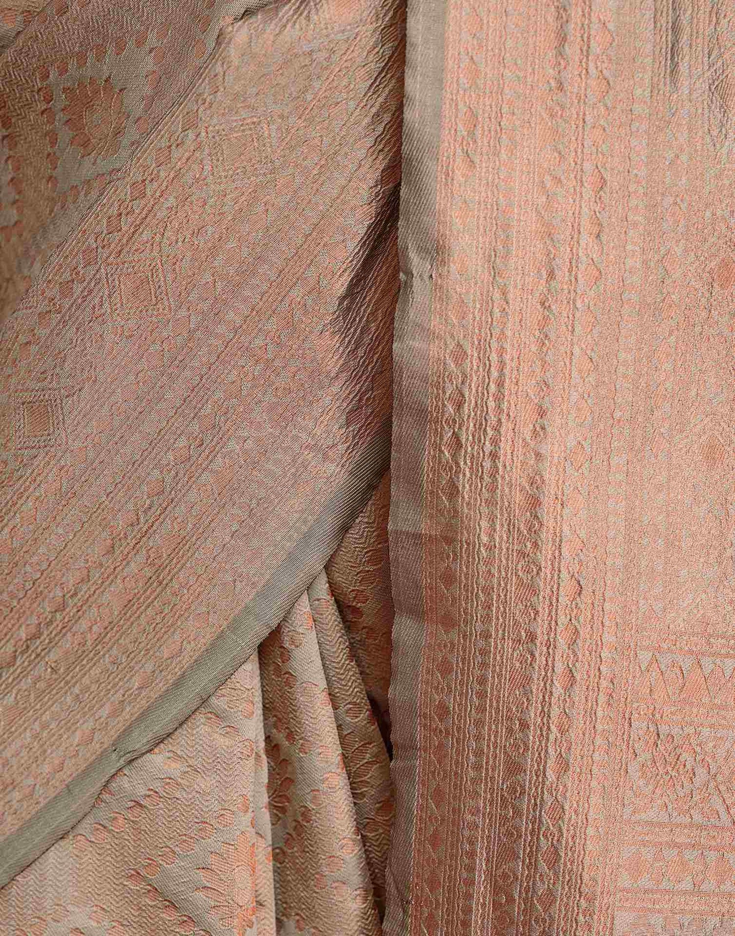 Grey Silk Woven Banarasi Saree