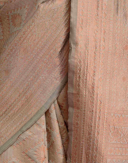 Grey Silk Woven Banarasi Saree