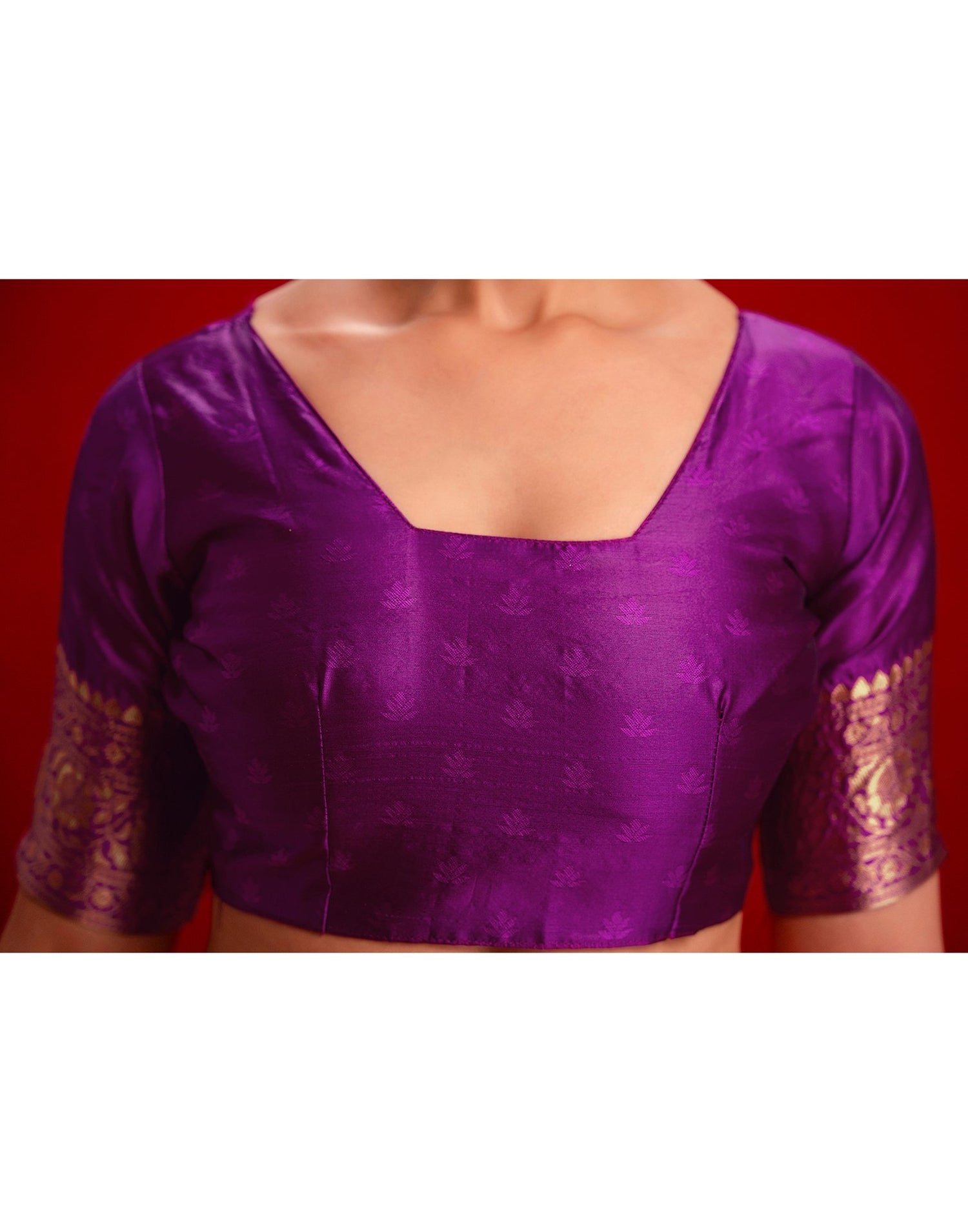 Purple Silk Woven Banarasi Saree