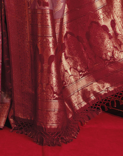 Pink Chanderi Cotton Woven Banarasi Saree