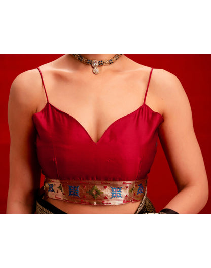 Black Silk Woven Paithani Saree