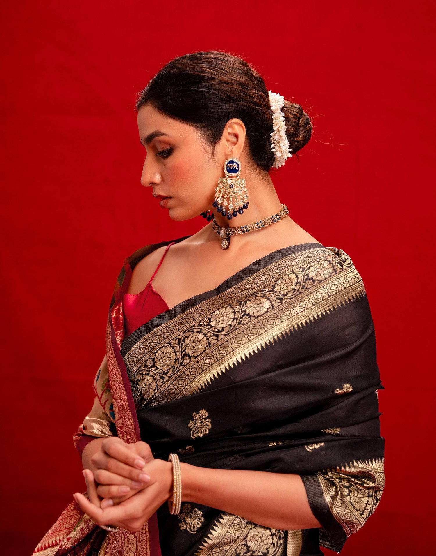 Black Silk Woven Paithani Saree