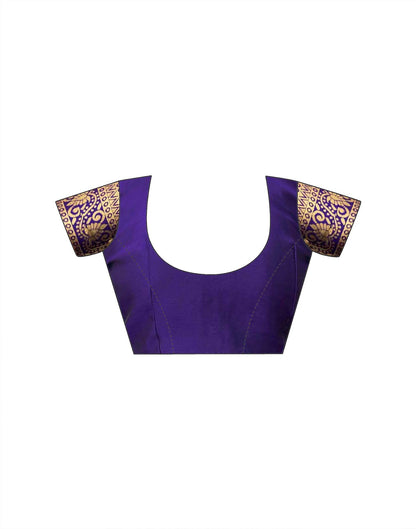 Purple Silk Woven Banarasi Saree