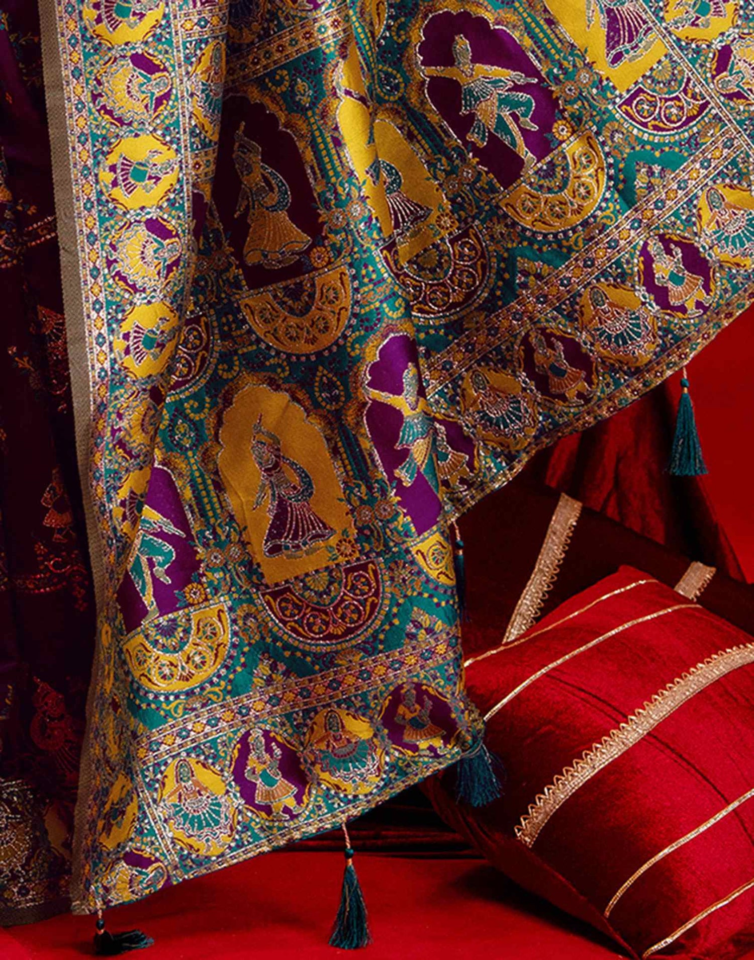 Dark Purple Silk Woven Paithani Saree