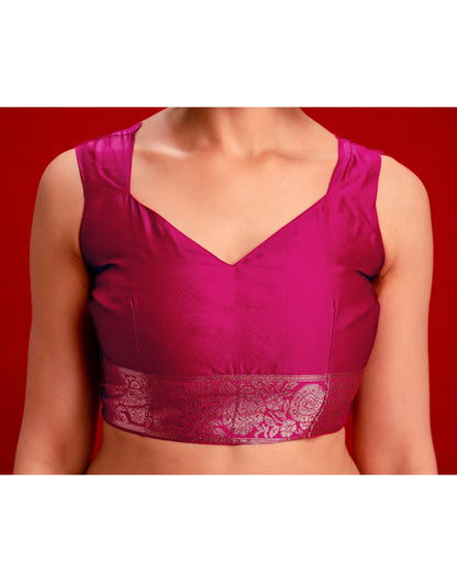 Navy Blue Silk Woven Banarasi Saree