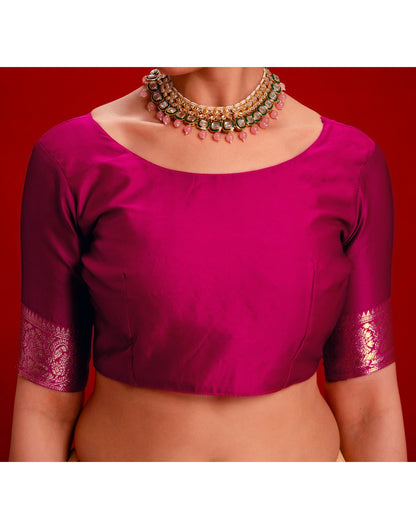 Navy Blue Silk Woven Banarasi Saree