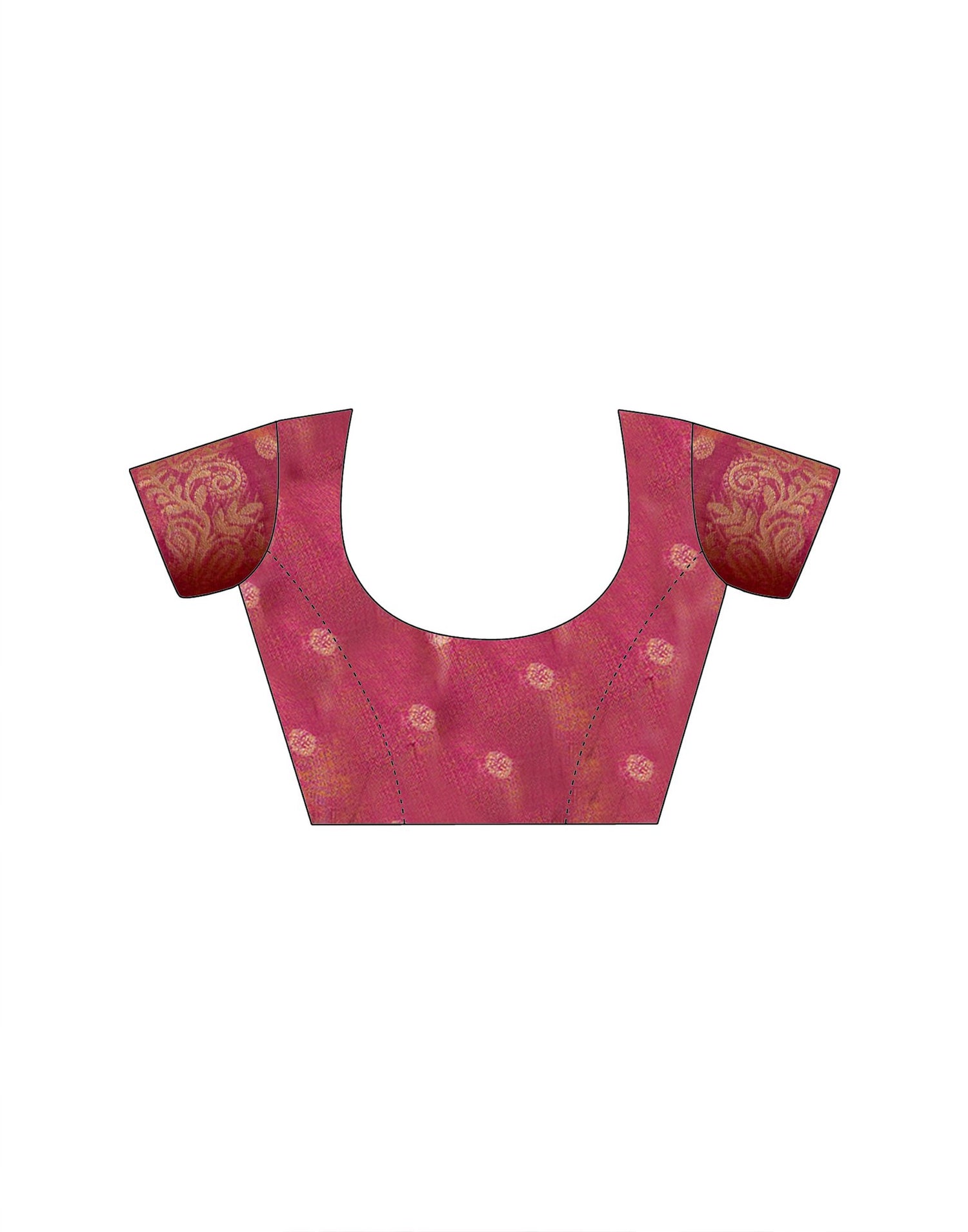 Dark Pink Tissue Linen Woven Saree
