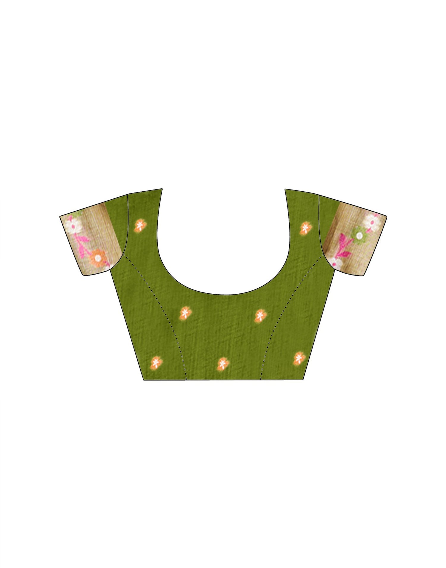 Light Khaki Silk Printed Saree