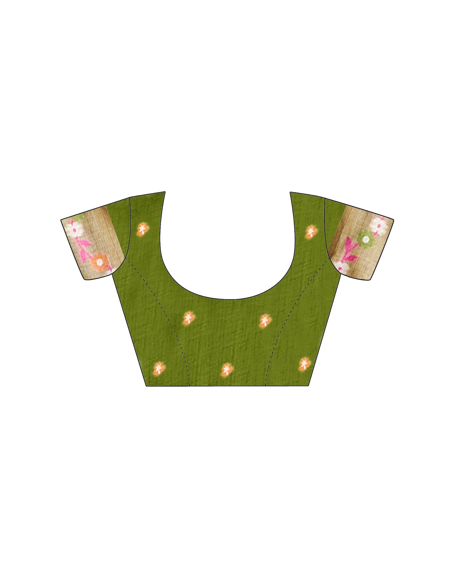 Light Khaki Silk Printed Saree