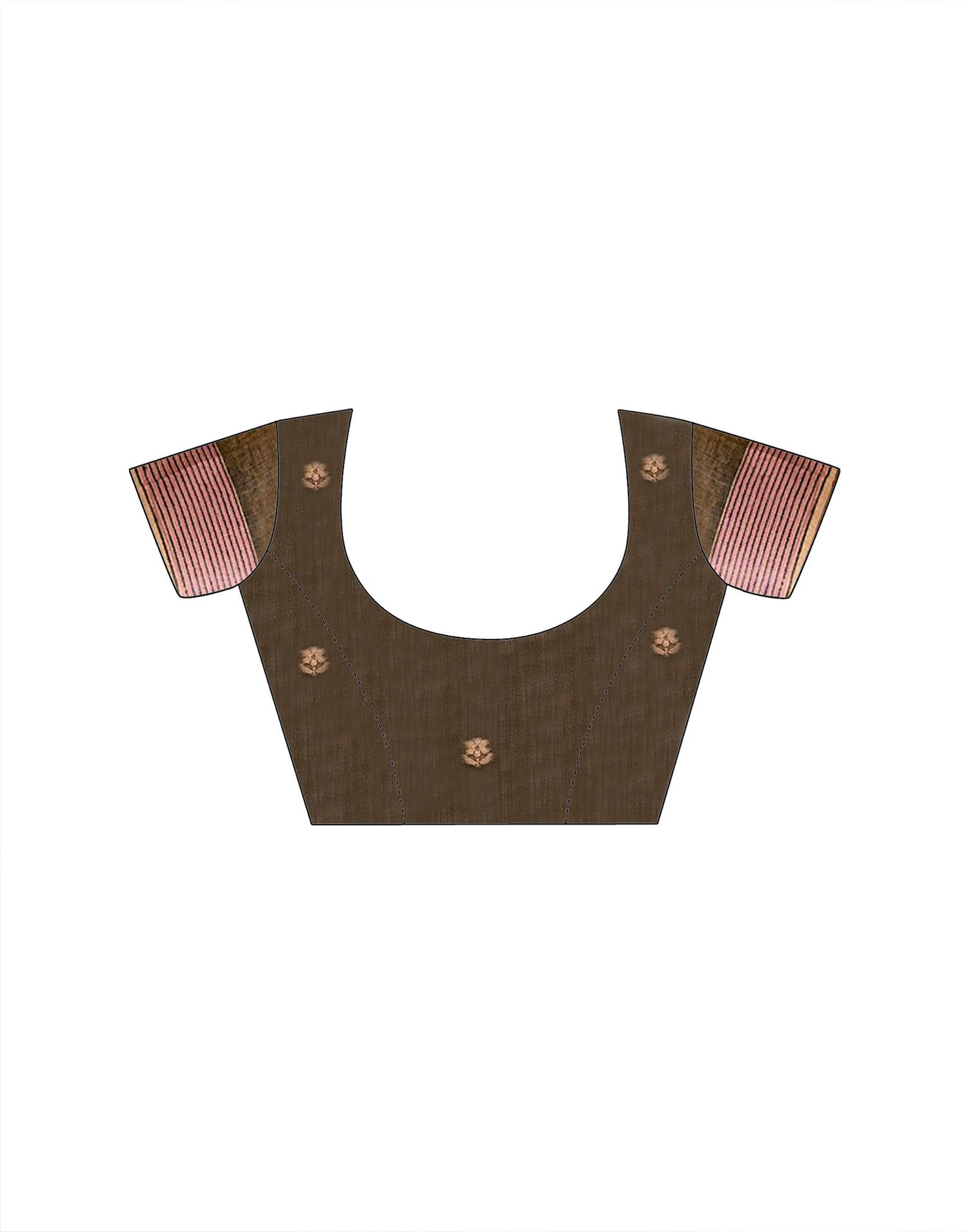 Light Brown Silk Printed Saree