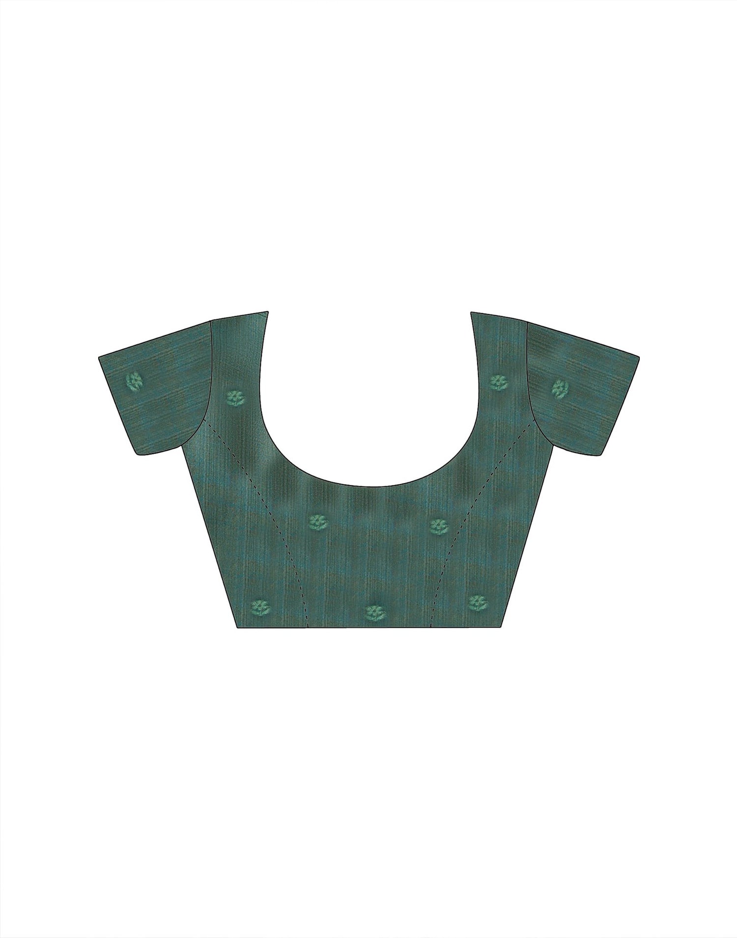 Mehndi Green Silk Printed Saree