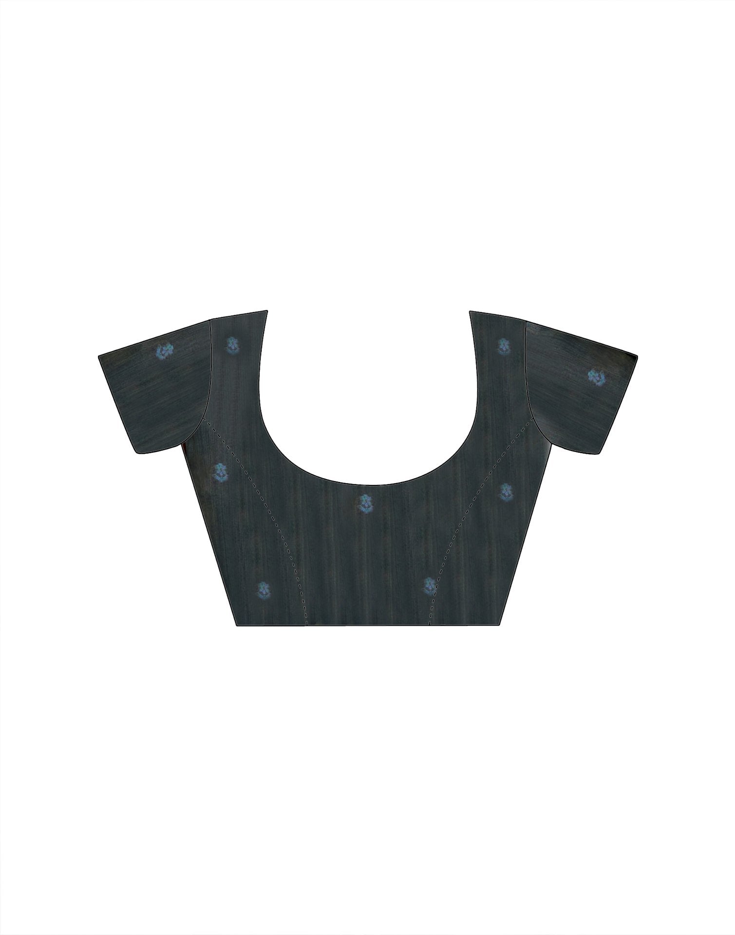 Grey Silk Printed Saree