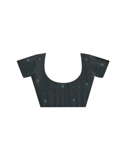 Grey Silk Printed Saree