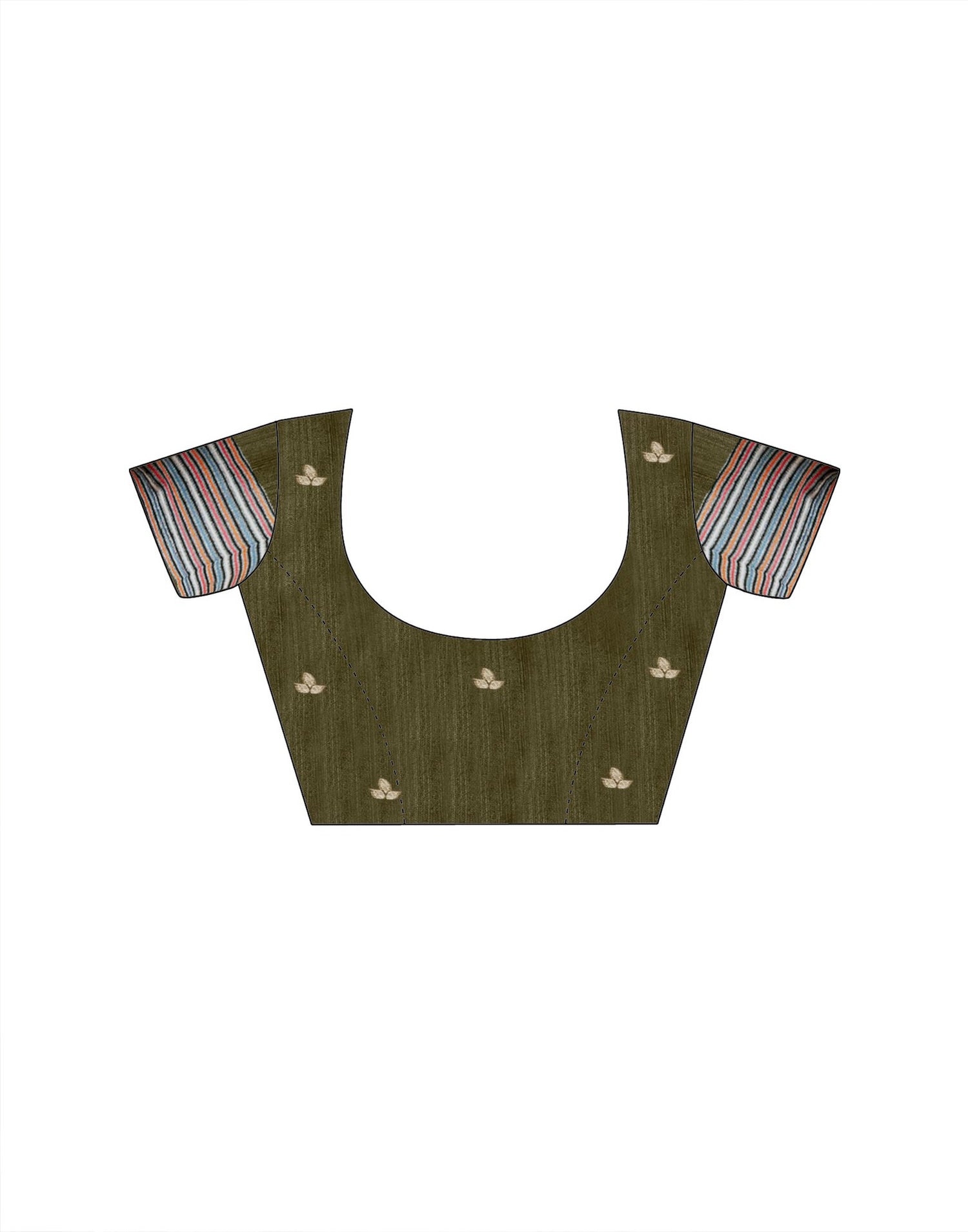 Beige Silk Woven Printed Saree