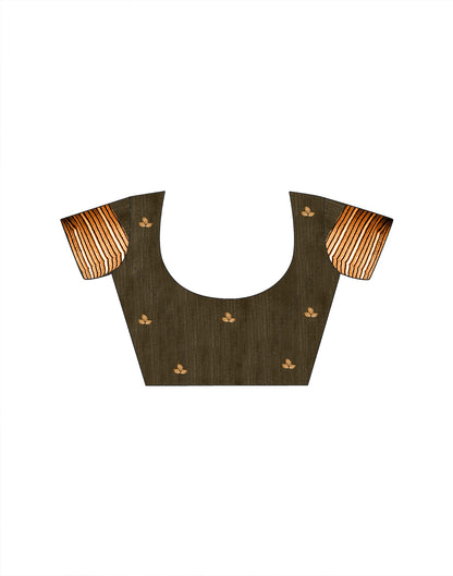 Yellow Silk Woven Printed Saree