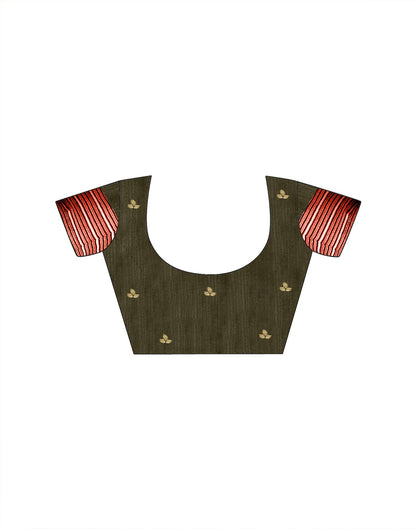 Grey Silk Woven Printed Saree