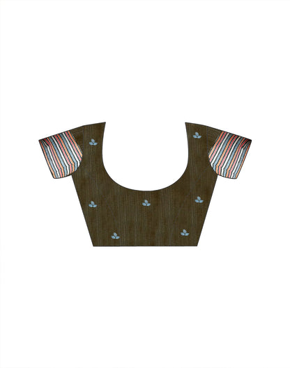 Light Blue Silk Woven Printed Saree