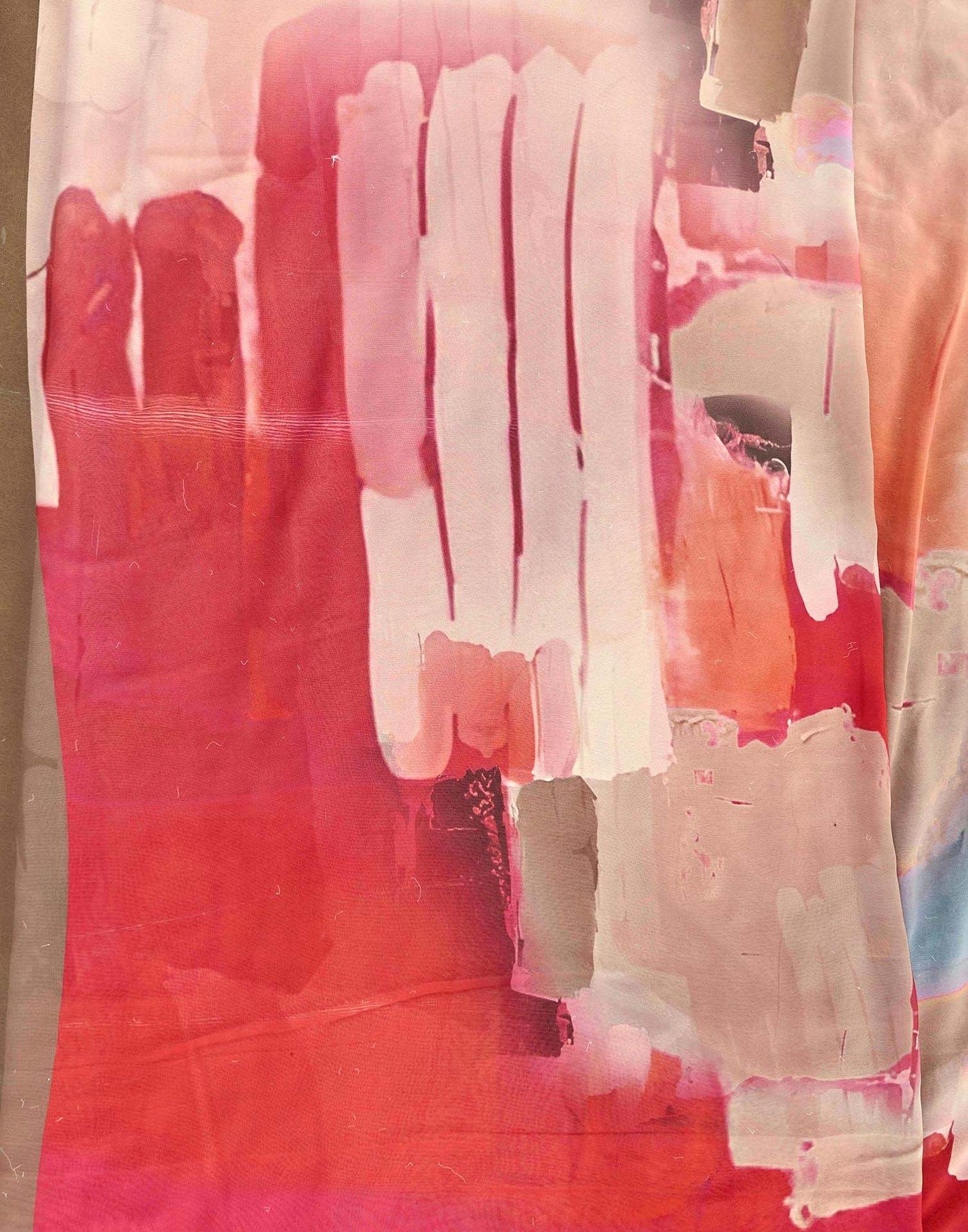 Mauve Georgette Printed Saree