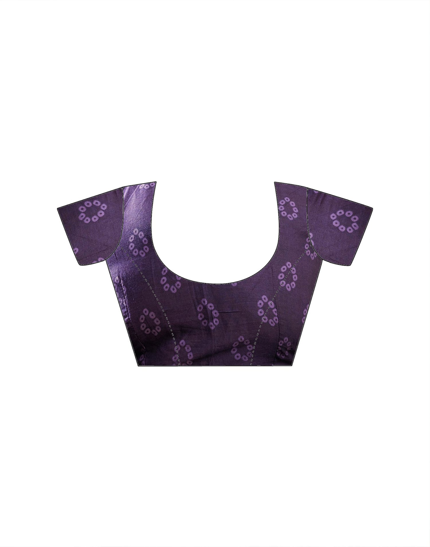Ready To Wear Dark Purple Cotton Printed Saree