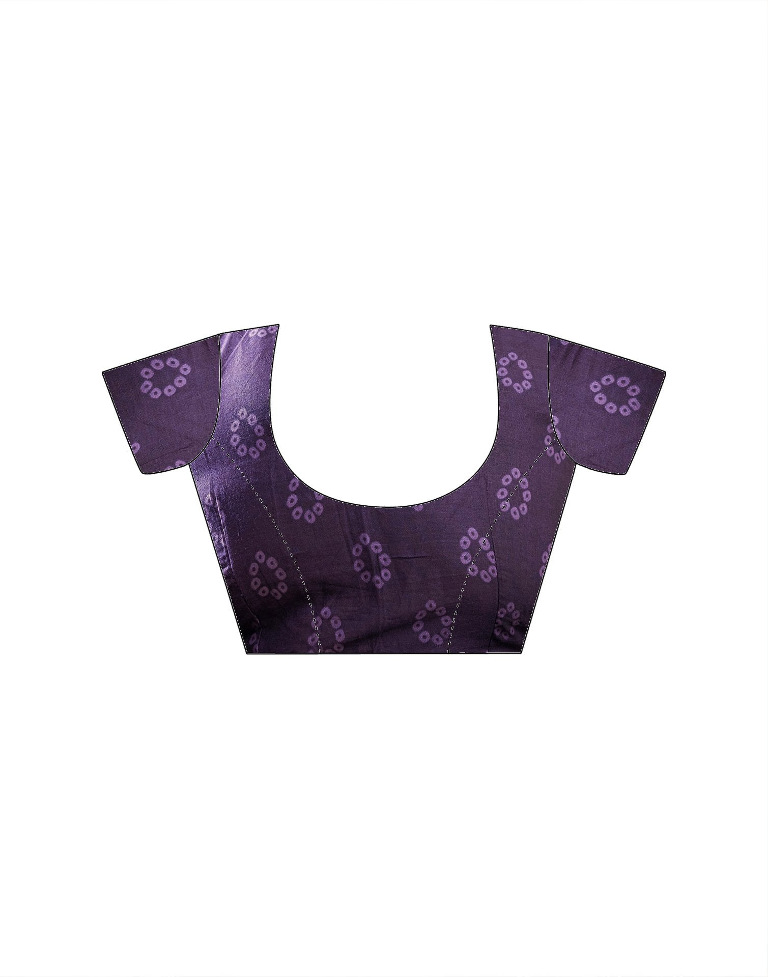 Ready To Wear Dark Purple Cotton Printed Saree