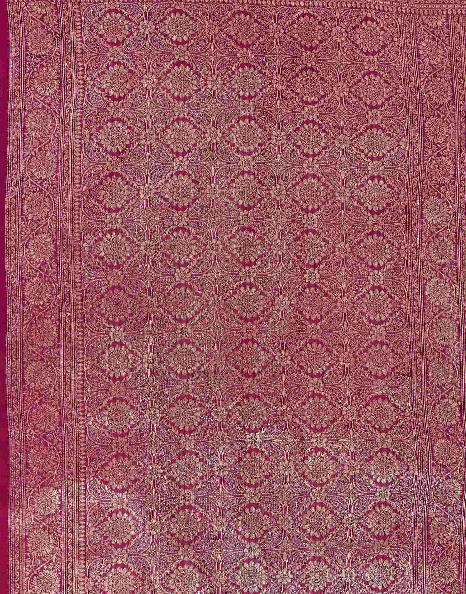 Parrot Green Shimmer Silk Woven Banarasi Saree
