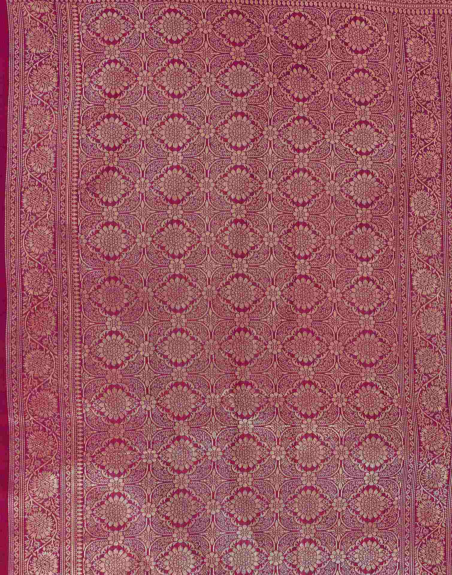 Parrot Green Shimmer Silk Woven Banarasi Saree