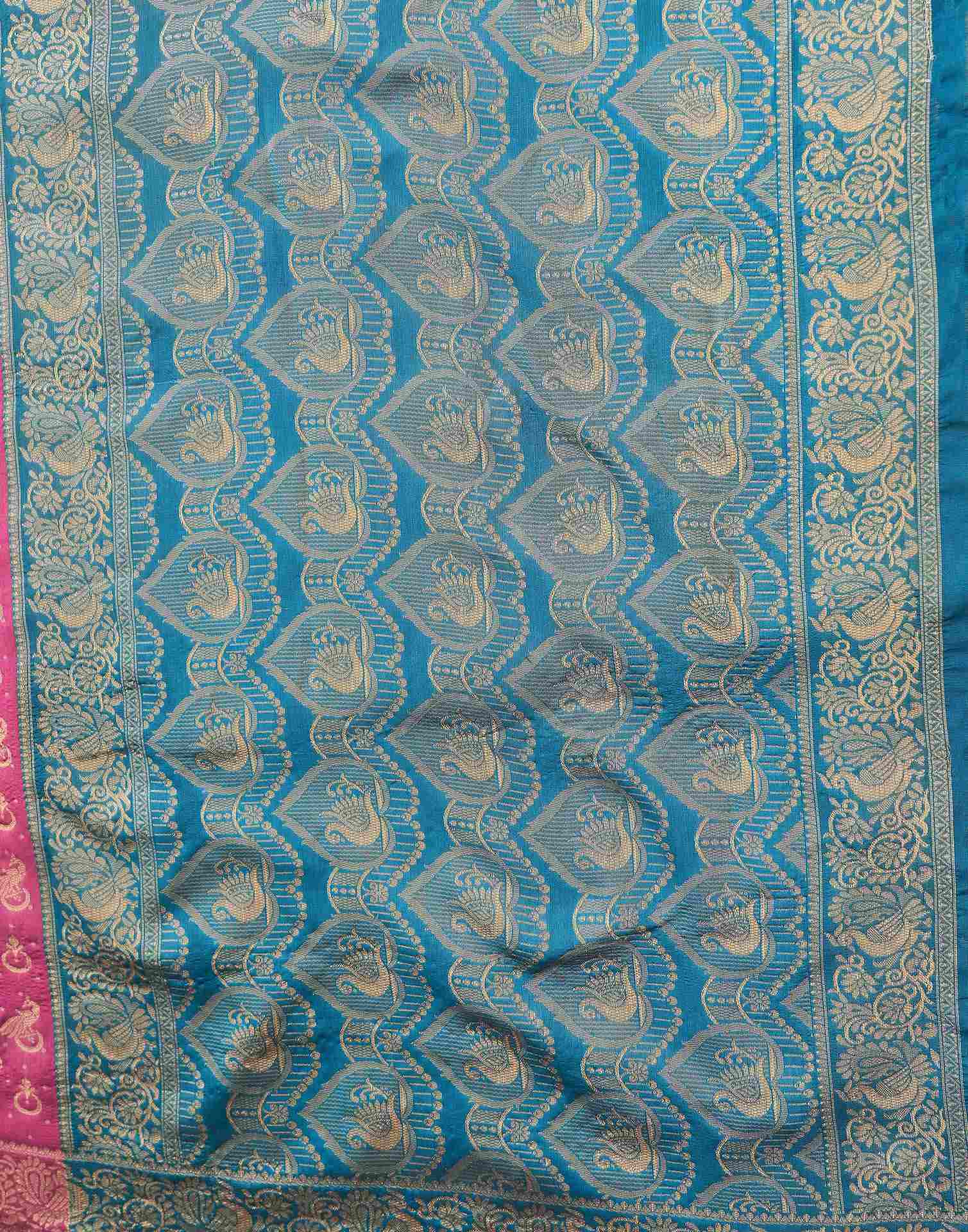Magenta Shimmer Silk Woven Banarasi Saree