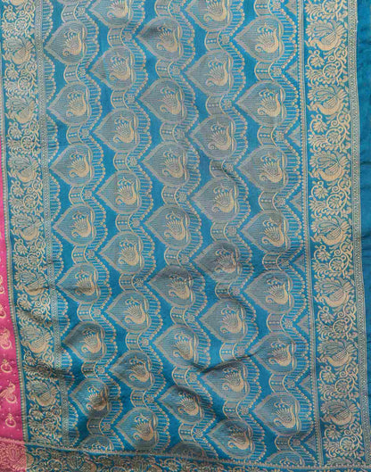 Magenta Shimmer Silk Woven Banarasi Saree