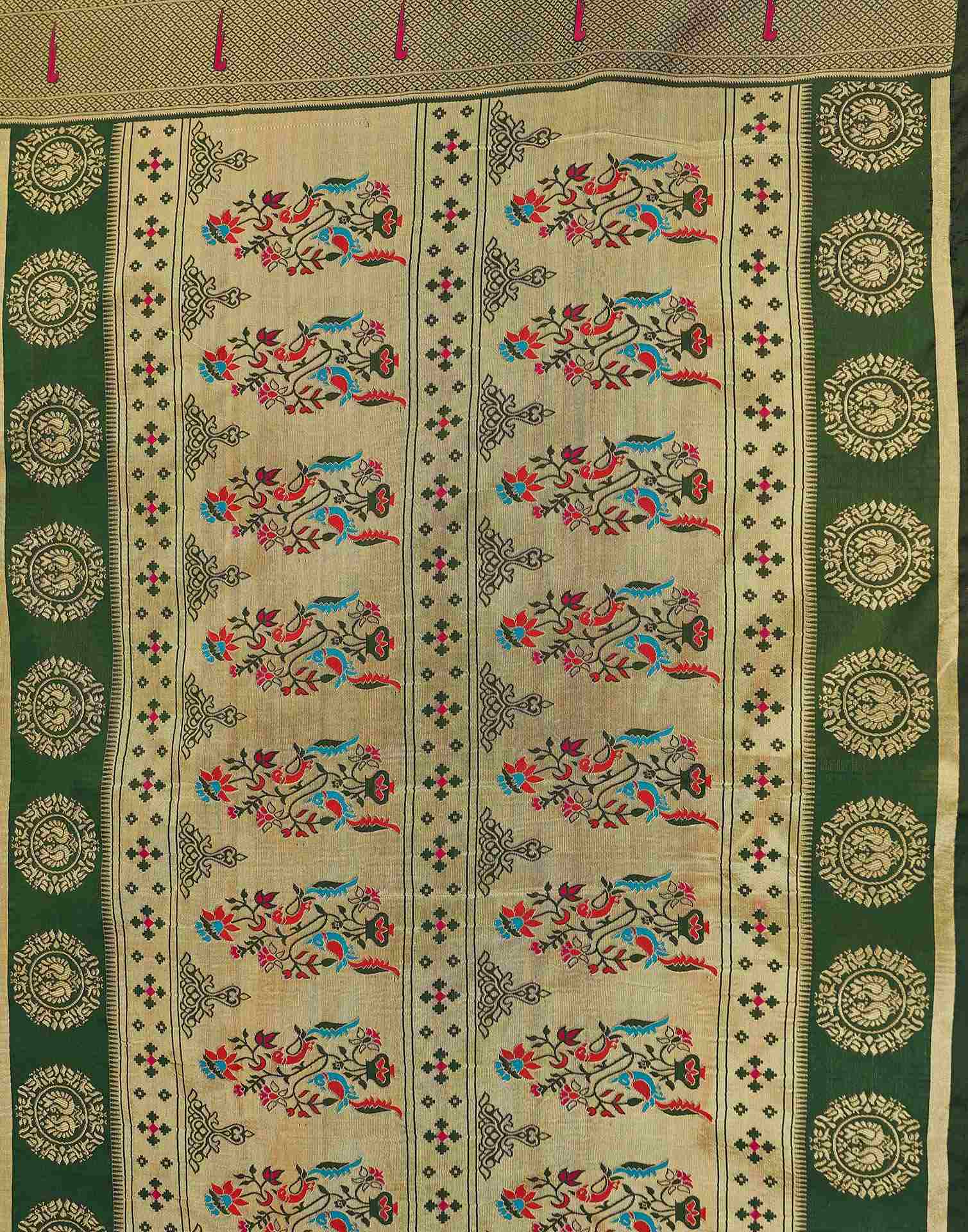 Rani Pink Silk Woven Paithani Saree