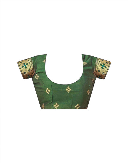 Teal Green Silk Woven Paithani Saree