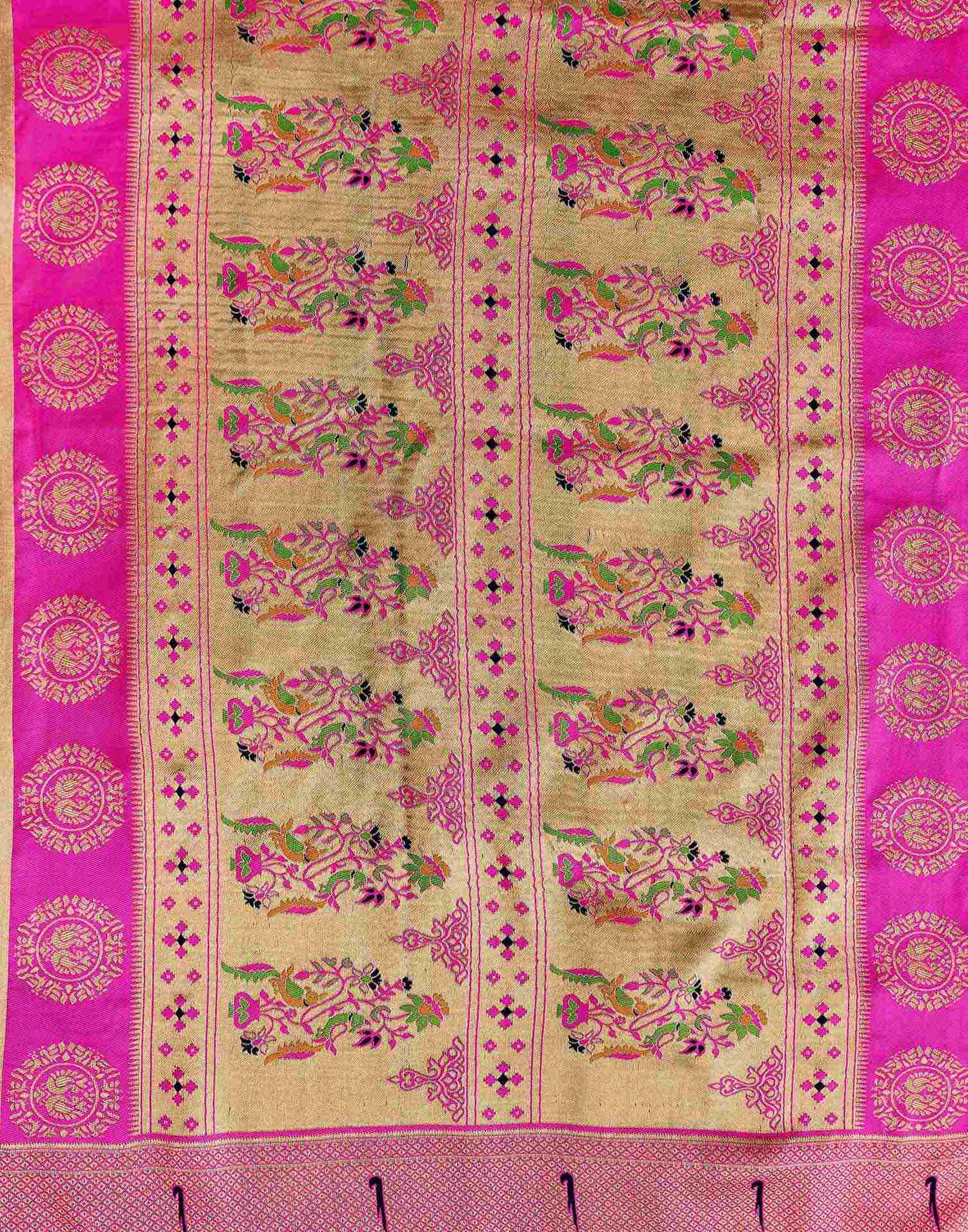 Navy Blue Silk Woven Paithani Saree