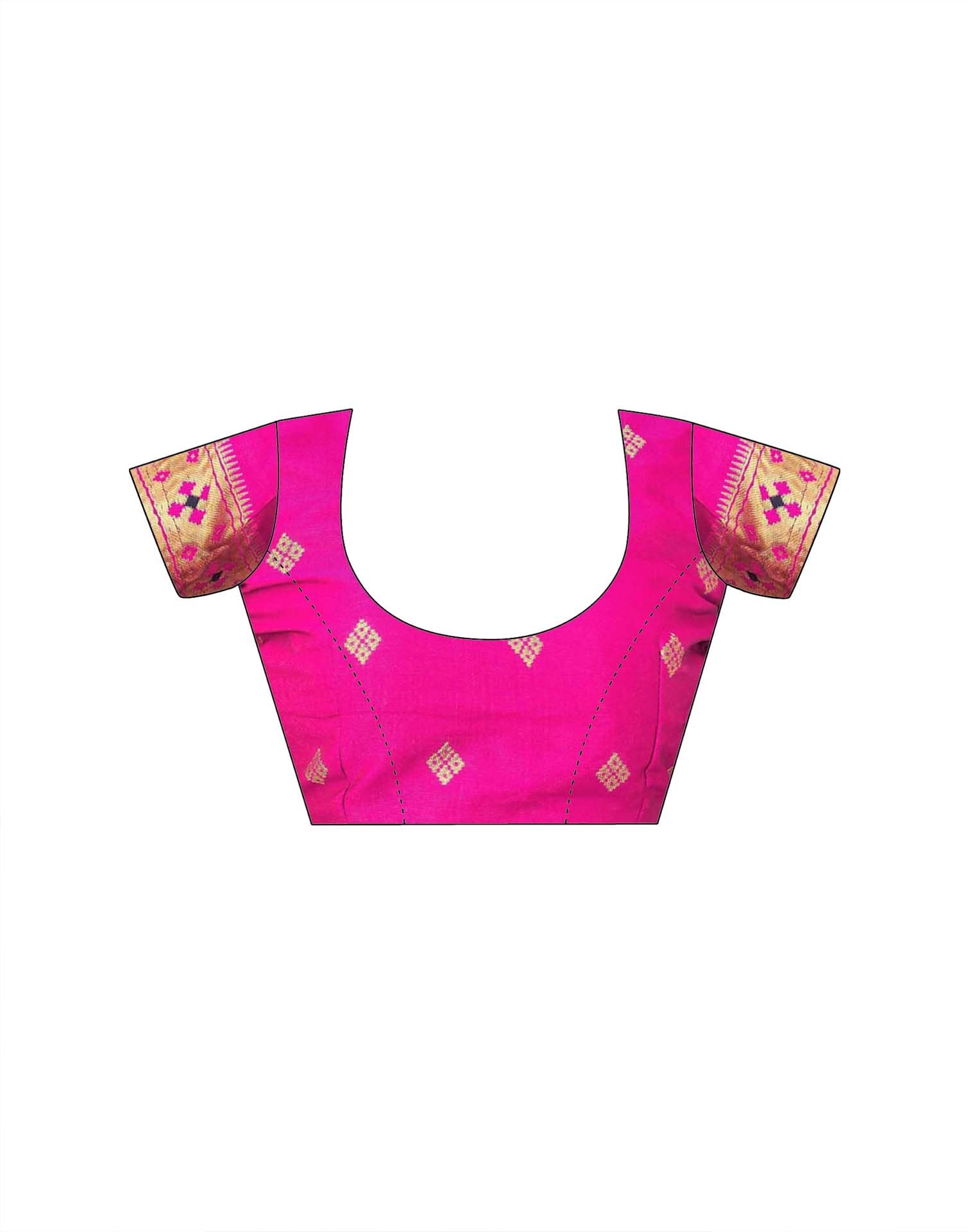 Navy Blue Silk Woven Paithani Saree