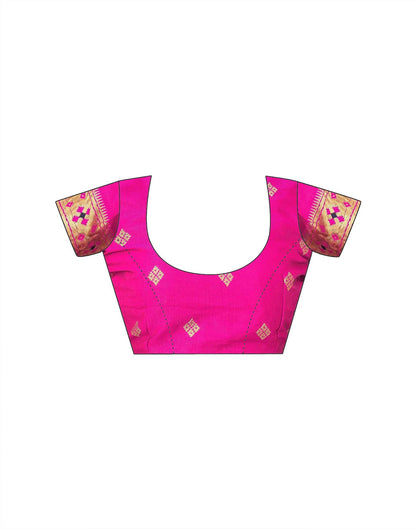 Navy Blue Silk Woven Paithani Saree