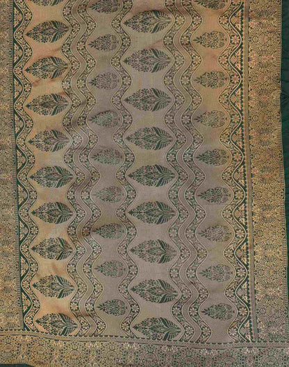 Coral Pink Shimmer Silk Woven Banarasi Saree