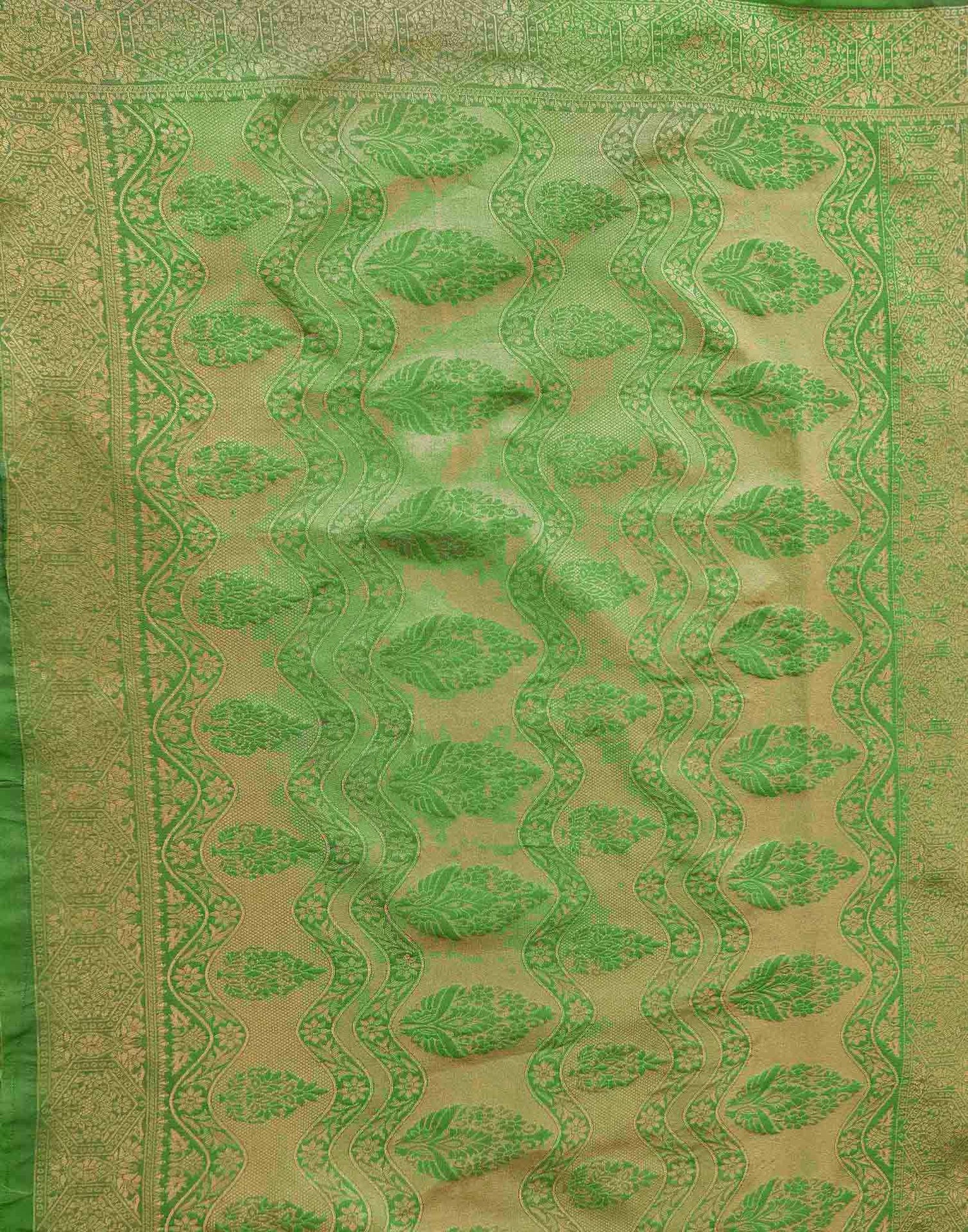 Rani Pink Shimmer Silk Woven Banarasi Saree
