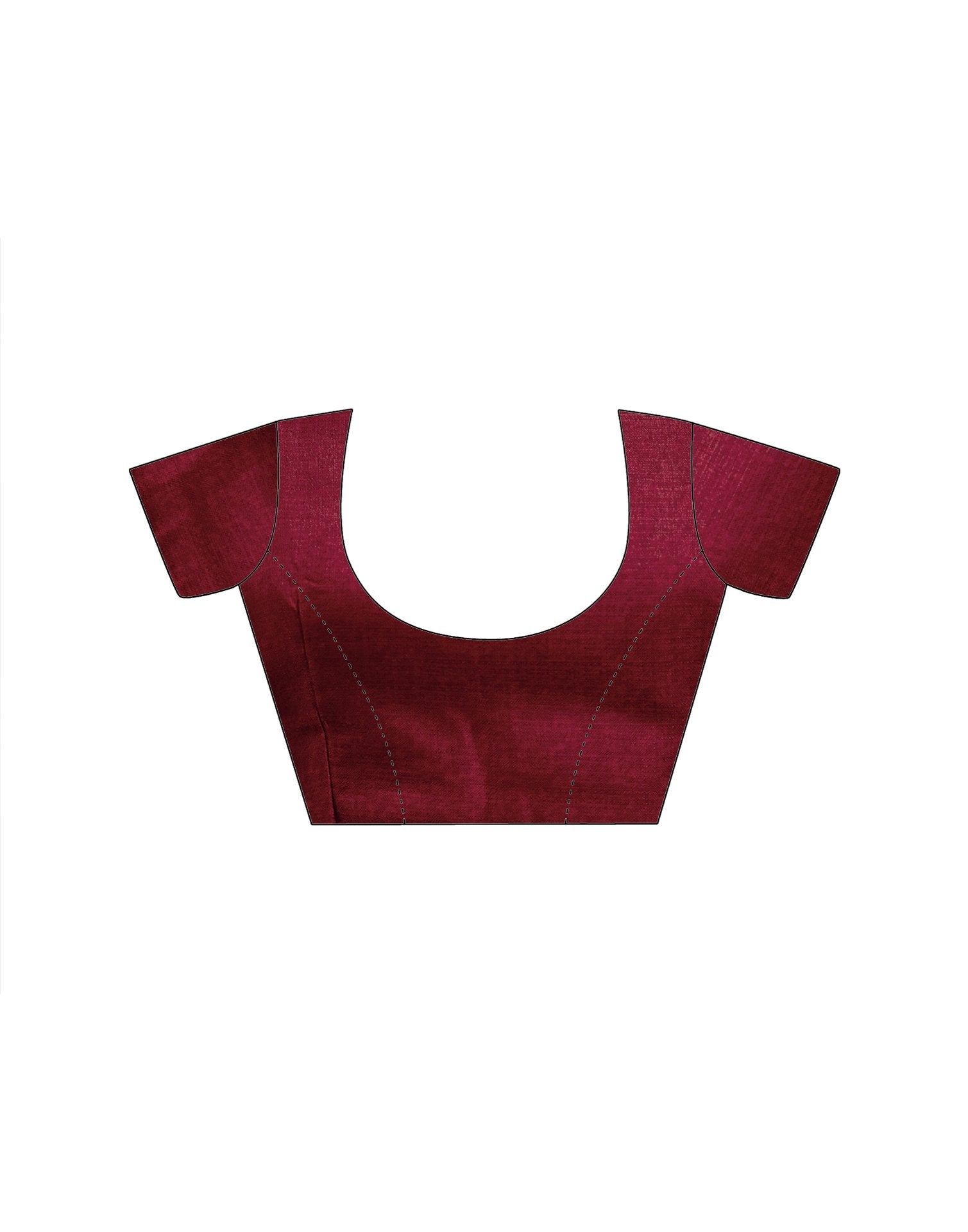 Maroon Khadi Floral Printed Saree