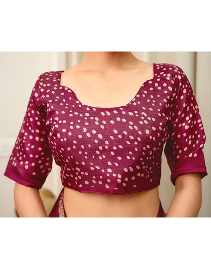 Peach Khadi Printed Saree