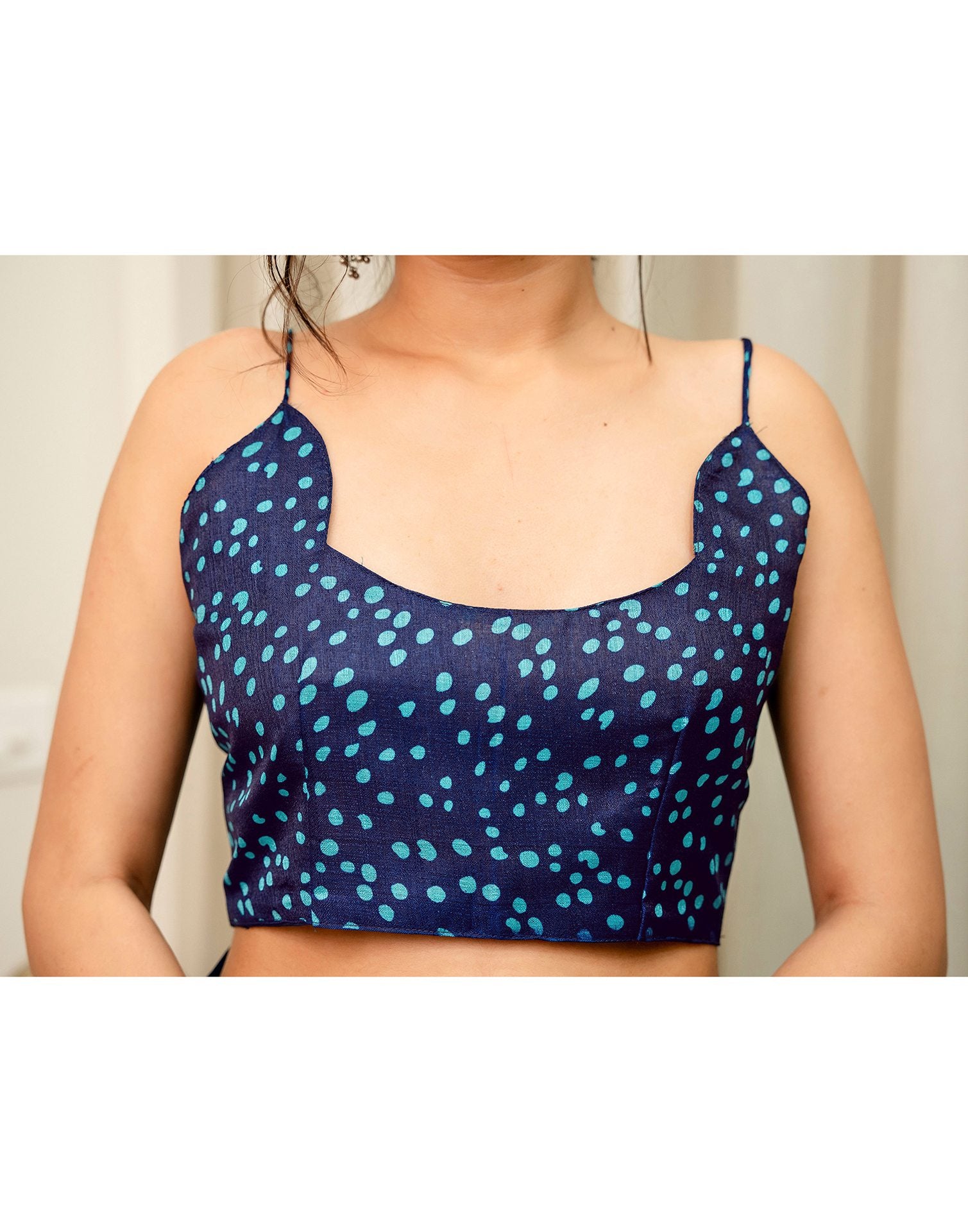 Turquoise Khadi Printed Saree