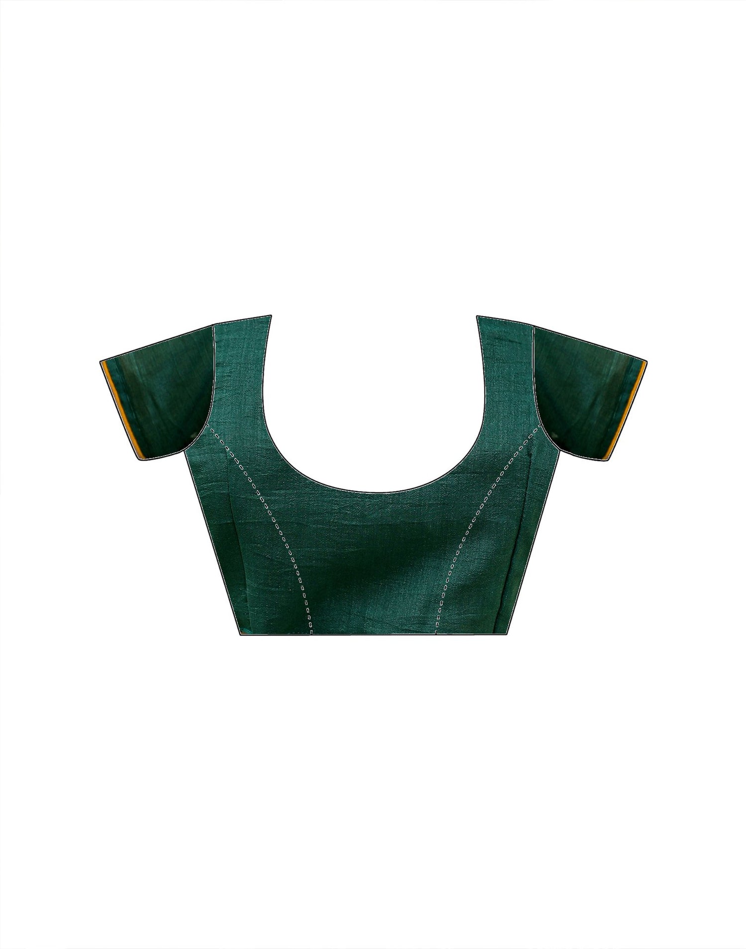 Green Vichitra Silk Foil Printed Saree