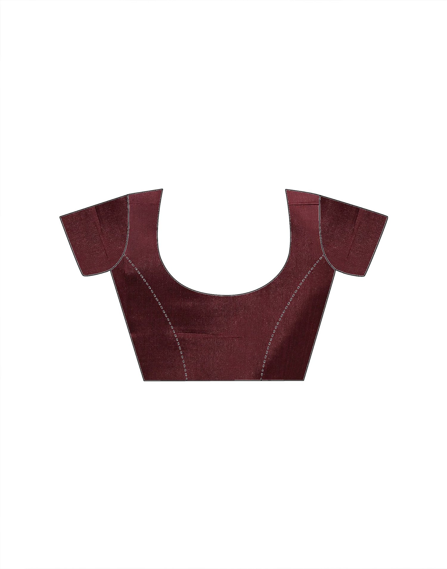 Maroon Chiffon Foil Printed Saree