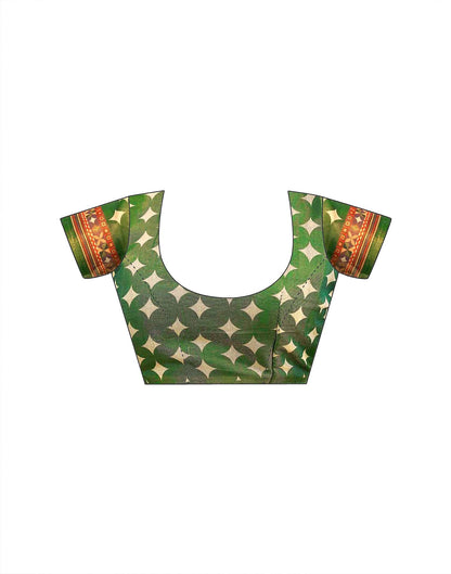 Beige Shimmer Silk Printed Kalamkari Saree 