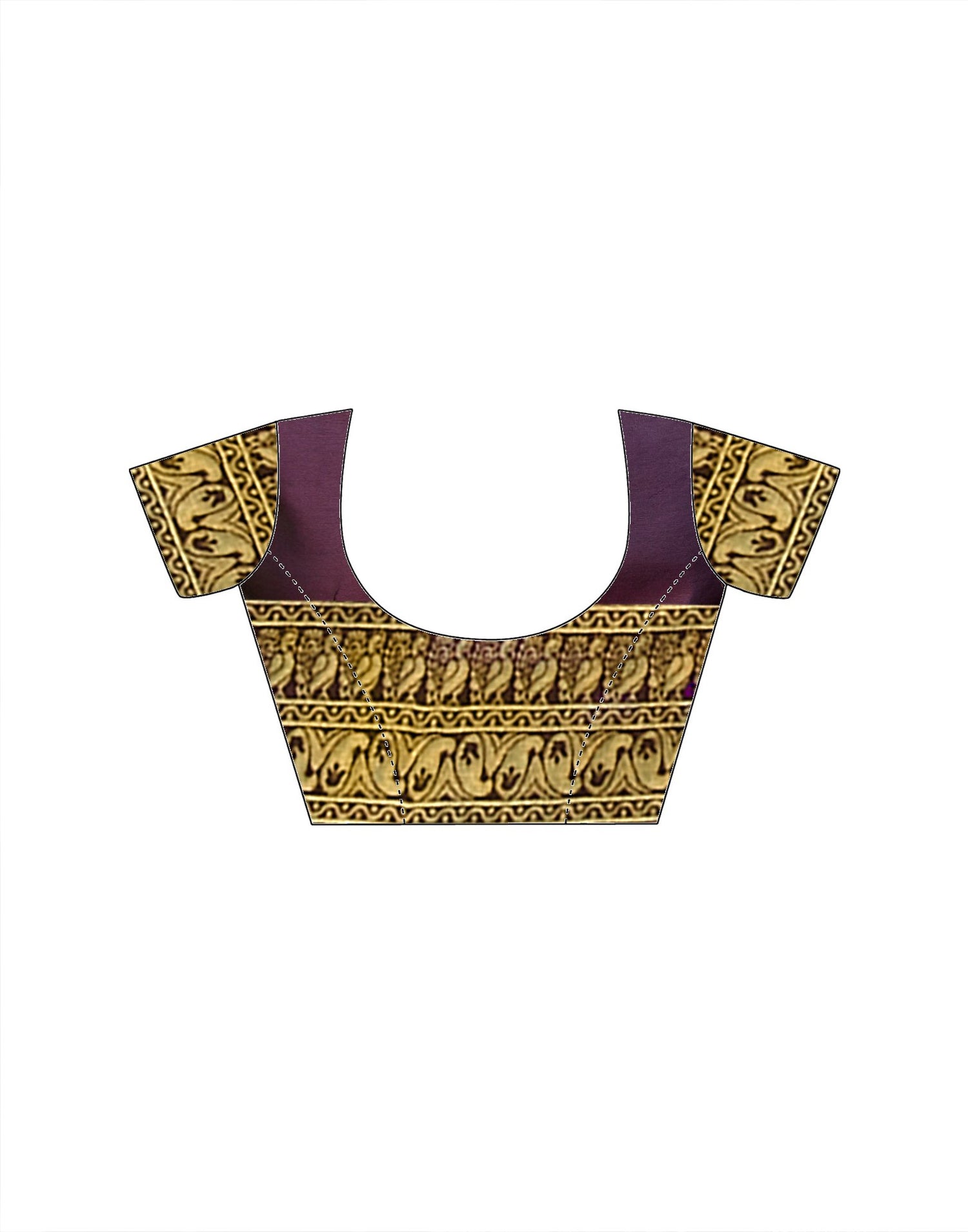 Wine Silk Woven Kanjivaram Saree