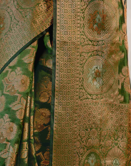 Green Silk Woven Banarasi Saree
