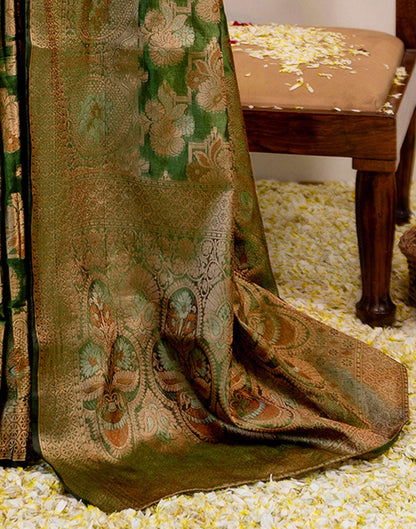 Green Silk Woven Banarasi Saree