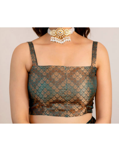 Rama Green Silk Woven Banarasi Saree